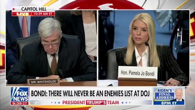 Pam Bondi to Sen. Whitehouse: ‘Let Me Give You a Really Good Example of a Bad Lawyer Within the DoJ, a Guy Named Clinesmith Who Altered a FISA Warrant’