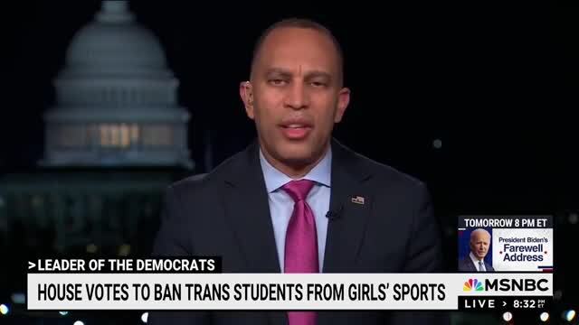 Jeffries: House GOP Bill Banning Biological Men from K-12 Women’s Sports Will Unleash Predators on Kids