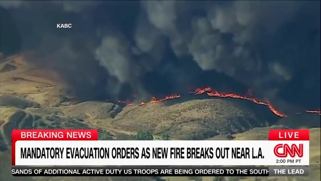 CNN: Mandatory Evacuation Orders as New Fire Breaks Out Near L.A ...
