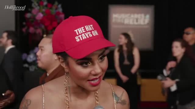 Joy Villa Wears a Trump Hat at the Grammys