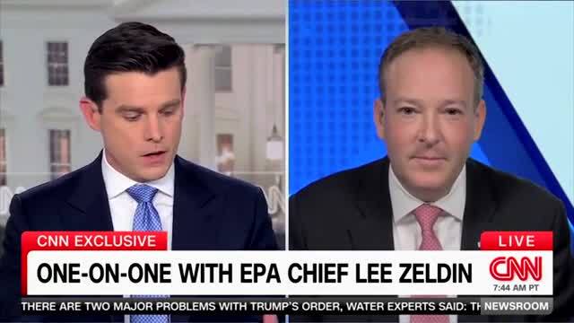 EPA Chief Lee Zeldin Says Only 5 to 8% of EPA Workers Show up to Work on Mondays and Fridays