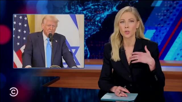 TDS’ Lydic: Trump Ran on ‘America First’ and ‘Now He’s out There Chanting ‘From the Riviera to the Sea’’