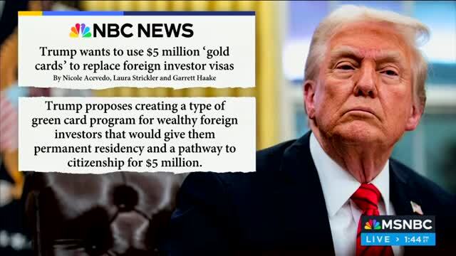 Tim O’Brien: Trump’s Visa Gold Card Program at $5M a Pop Is a Pipe Dream, a ‘Kind of Fiscal Snake Oil’