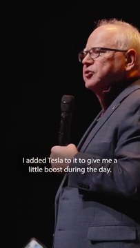 Tim Walz: If You Need a Little Boost During the Day, Check out Tesla Stock