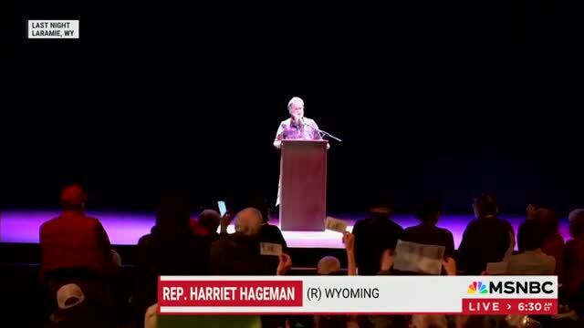 Rep. Harriet Hageman Booed for Defending DOGE at Town Hall