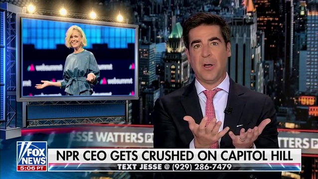 Watters: NPR CEO Plays ‘Dumb Blonde Card’ on Media Bias, ‘Hires 87 Registered Democrats and Zero Republicans’ on Its D.C. Editorial Board