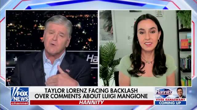 Hannity Battles Taylor Lorenz on Praising Luigi Mangione: ‘You Are Advocating and Putting a Smiley Face on Assassination’