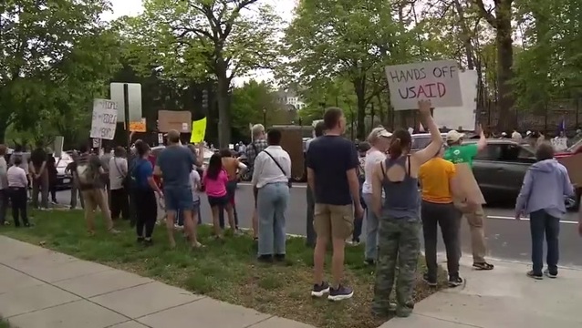 ‘Hands Off’ Protesters Visit J.D. Vance’s House