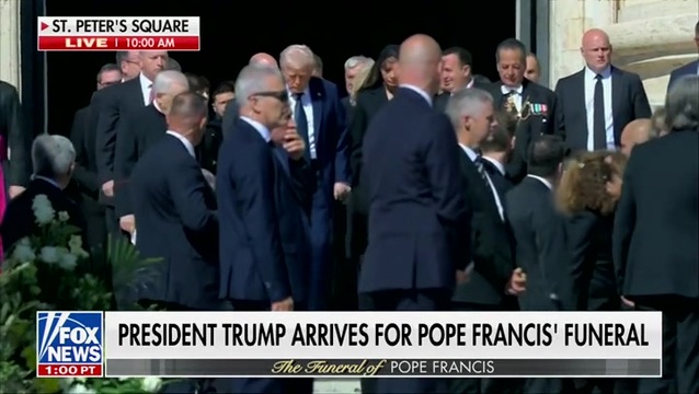 Fox News: President Trump and First Lady Arrive for Pope Francis’ Funeral
