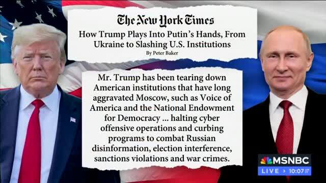 Baker: Maybe Trump Is Waking Up to the Idea That Putin Really Is the Aggressor and the One Who Wants This War to Continue