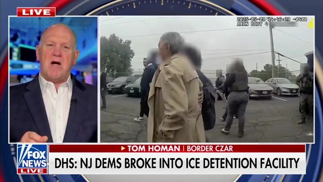Border Czar Tom Homan on Newark Mayor Slamming ICE: ‘He’s Not Very Smart’