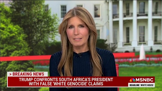 MSNBC’s Wallace on Trump Hosting South African President: ‘Sitting Inside a Gilded Oval Office, Again Tarnishing America’s Image Around the World’