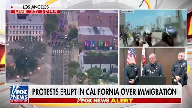 LAPD Chief on Needing the National Guard: ‘Looking at the Violence Tonight, I Think We’ve Got to Make a Reassessment’’