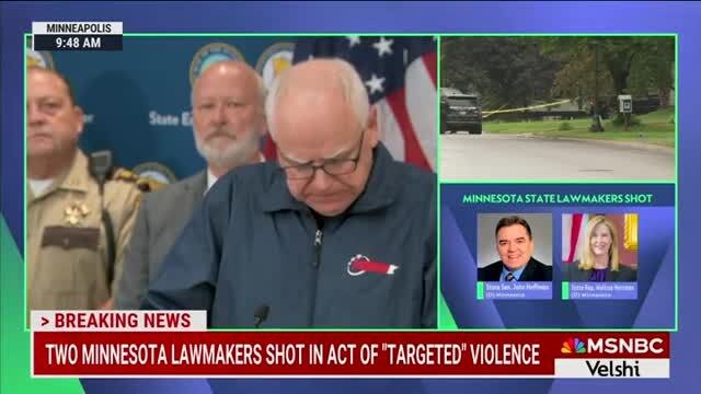 Minnesota Gov. Walz on ‘Targeted Shootings’ of 2 State Lawmakers: We Must All Stand Against All Forms of Political Violence