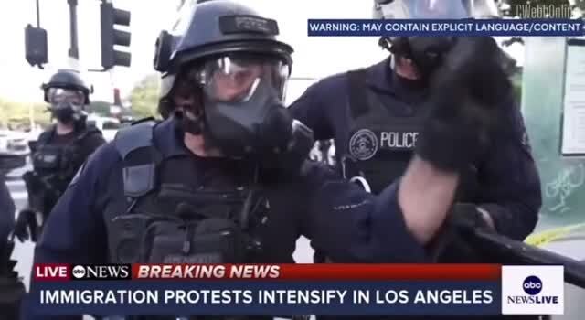 ‘You Touched the Officer!’ LAPD Officer Goes Ballistic on ABC Reporter in Wild Clash at Protest