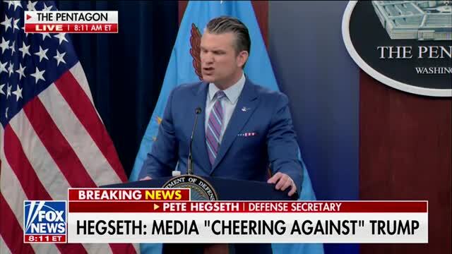 Sec. Hegseth Rips the Media for Trying to ‘Leak and Spin’ that Iran Strikes Were Unsuccessful