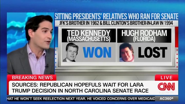 Harry Enten: Lara Trump Is the ‘Runaway Favorite’ to Be GOP Nominee for Senate from North Carolina