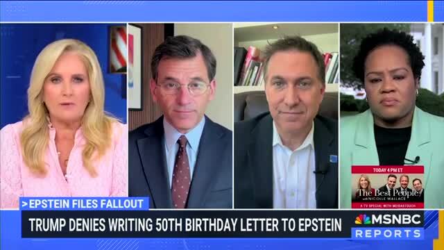 Peter Baker on Trump’s Lawsuit Against the WSJ: The Letter Is Fascinating, It Does Pour Gasoline on It