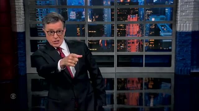 Colbert to QAnon Blasting Trump to Release Epstein Files: ‘Mr. Shaman, a Toast to You’